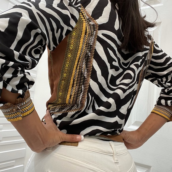 Button Up Safari Blouse - Picture 4 of 4